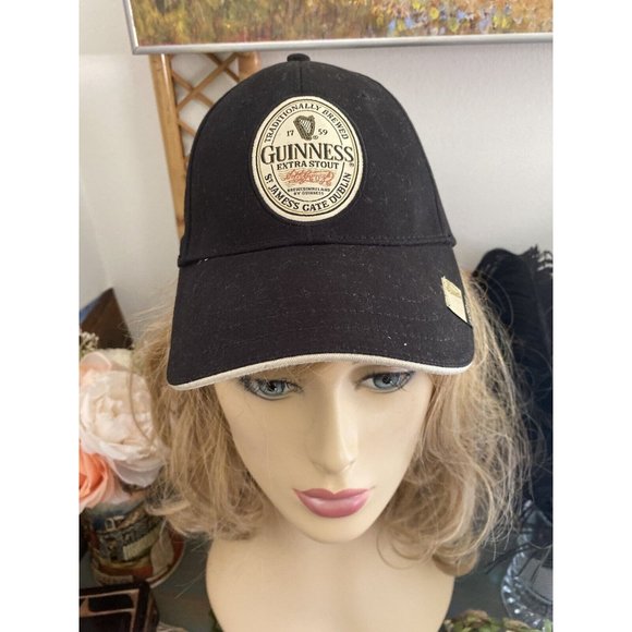 Vintage '95 Guinness Beer Extra Stout 1759 Baseball Cap Hat Black OS Stretch Fit - Picture 12 of 12